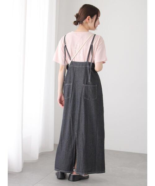 Te chichi TERRASSE（テチチテラス）の「【接触冷感】ドローイングフラワーTシャツ（Tシャツ/カットソー・レディース・ピンク/ブラック/チャコールグレー/オフホワイト・F）」の6枚目の写真