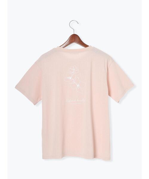 セール】【接触冷感】ドローイングフラワーTシャツ（Tシャツ