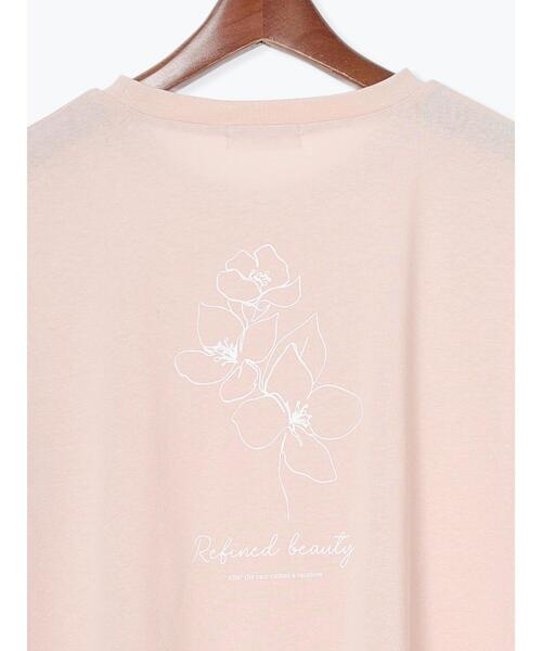 Te chichi TERRASSE（テチチテラス）の「【接触冷感】ドローイングフラワーTシャツ（Tシャツ/カットソー・レディース・ピンク/ブラック/チャコールグレー/オフホワイト・F）」の17枚目の写真