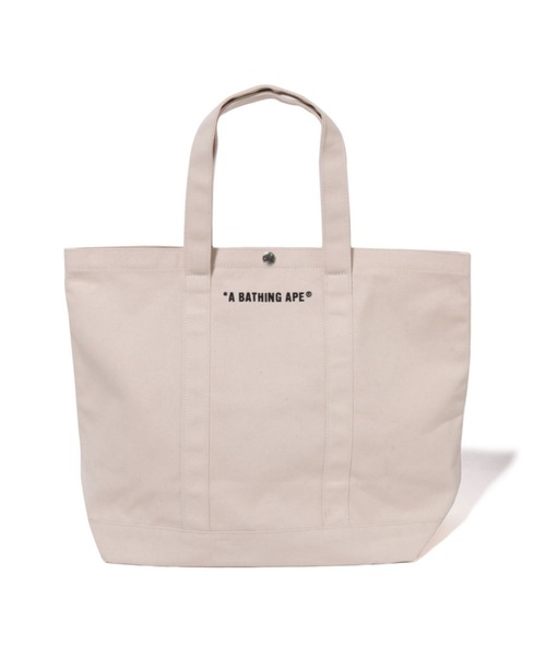 A BATHING APE（アベイシングエイプ）の「BIG APE HEAD TOTE BAG（トートバッグ・メンズ・アイボリー・FREE）」の3枚目の写真
