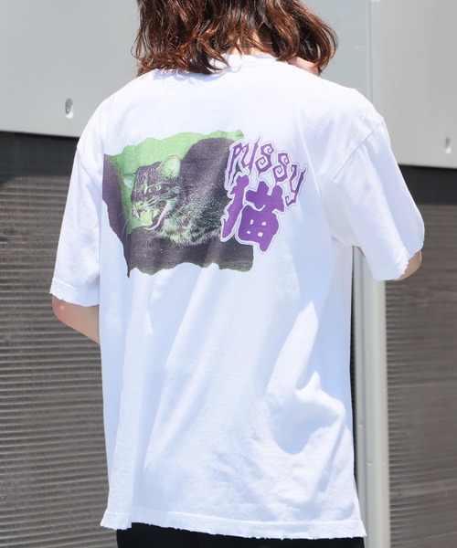 LONELY/論理（ロンリー）の「LONELY(論理)/ロンリー BAKE NEKO TEE Tシャツ（Tシャツ/カットソー・メンズ・ホワイト/レッド/ブラック・M/L/XL）」の2枚目の写真