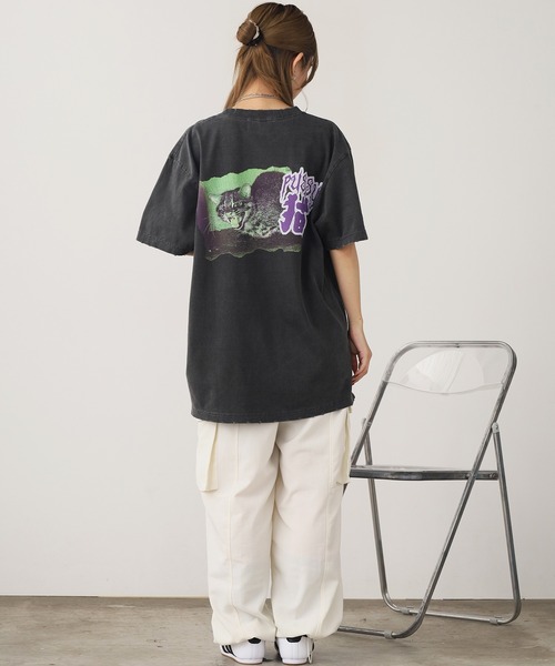 LONELY/論理（ロンリー）の「LONELY(論理)/ロンリー BAKE NEKO TEE Tシャツ（Tシャツ/カットソー・メンズ・ホワイト/レッド/ブラック・M/L/XL）」の13枚目の写真