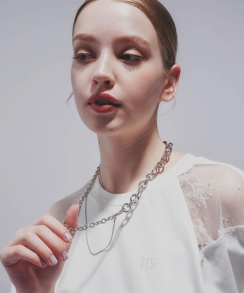 HARE（ハレ）の「MIXチェーンラリエットネックレス(HARE)（ネックレス・レディース・シルバー/シルバー系その他・FREE）」の4枚目の写真