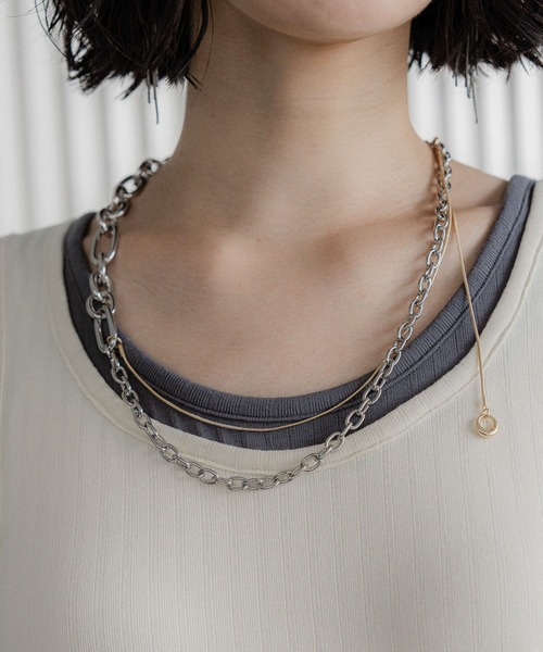 HARE（ハレ）の「MIXチェーンラリエットネックレス(HARE)（ネックレス・レディース・シルバー/シルバー系その他・FREE）」の16枚目の写真