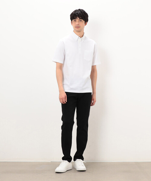 COMME CA ISM（コムサイズム）の「【吸水速乾】カノコポロシャツ（ポロシャツ・メンズ・ブルー/ブラック/ネイビー/ホワイト・MEDIUM/LARGE/X-LARGE）」の19枚目の写真