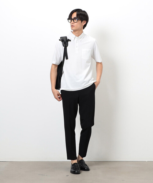 COMME CA ISM（コムサイズム）の「【吸水速乾】カノコポロシャツ（ポロシャツ・メンズ・ブルー/ブラック/ネイビー/ホワイト・MEDIUM/LARGE/X-LARGE）」の11枚目の写真