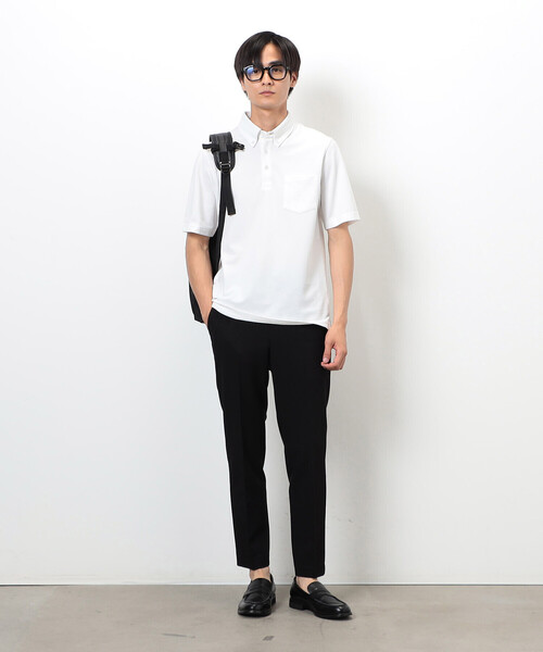 COMME CA ISM（コムサイズム）の「【吸水速乾】カノコポロシャツ（ポロシャツ・メンズ・ブルー/ブラック/ネイビー/ホワイト・MEDIUM/LARGE/X-LARGE）」の12枚目の写真