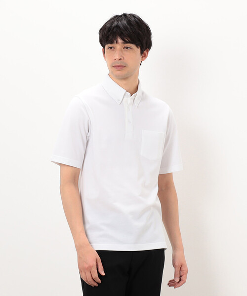 COMME CA ISM（コムサイズム）の「【吸水速乾】カノコポロシャツ（ポロシャツ・メンズ・ブルー/ブラック/ネイビー/ホワイト・MEDIUM/LARGE/X-LARGE）」の13枚目の写真