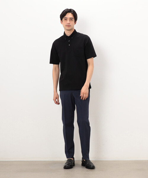 COMME CA ISM（コムサイズム）の「【吸水速乾】カノコポロシャツ（ポロシャツ・メンズ・ブルー/ブラック/ネイビー/ホワイト・MEDIUM/LARGE/X-LARGE）」の8枚目の写真