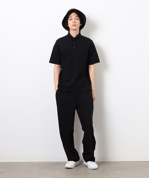 COMME CA ISM（コムサイズム）の「【吸水速乾】カノコポロシャツ（ポロシャツ・メンズ・ブルー/ブラック/ネイビー/ホワイト・MEDIUM/LARGE/X-LARGE）」の9枚目の写真