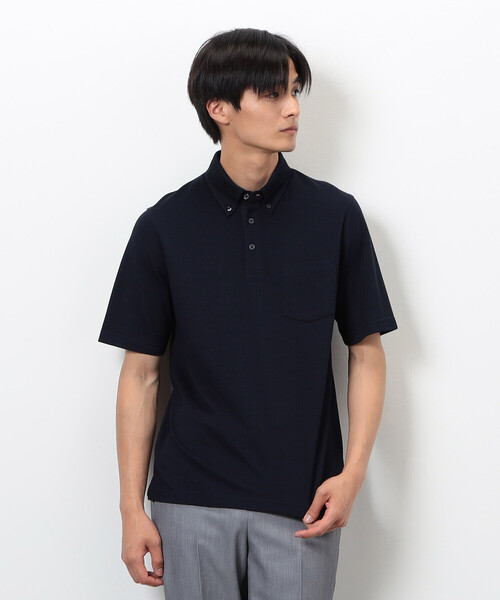 COMME CA ISM(コムサイズム)の「【吸水速乾】カノコポロシャツ(ポロシャツ・メンズ・ブルー/ブラック/ネイビー/ホワイト・MEDIUM/LARGE/X-LARGE)」の10枚目の写真
