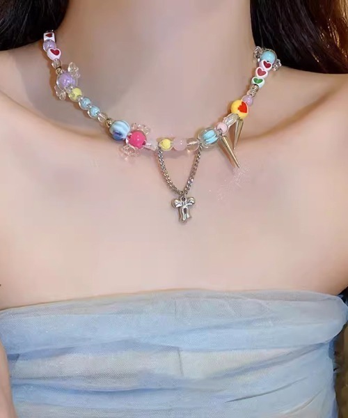 TONE SELECT GOODS(トーンセレクトグッズ)の「【urge select】カラフル POP チャーム ビーズ ネックレス【10パターン展開】(ネックレス・レディース・その他4/その他7/その他9/その他6/その他1/その他2/その他3/その他5/その他8/その他10・FREE)」の8枚目の写真