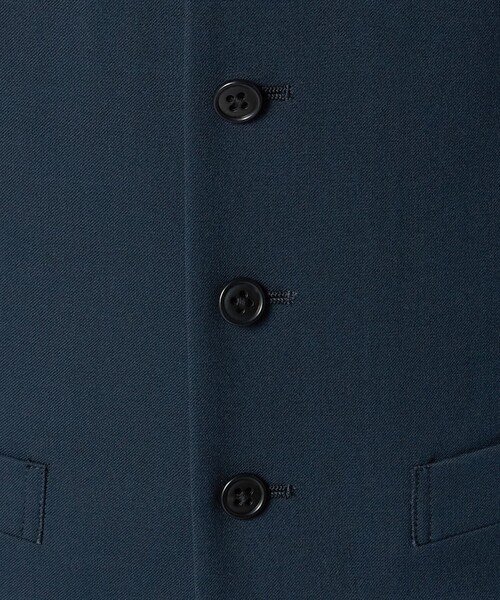 green label relaxing(グリーンレーベルリラクシング)の「A+ TWPU サージ スリム 5B セットアップベスト -ウォッシャブル-(スーツベスト・メンズ・ブラック/ダークブラウン/ネイビー/ロイヤルブルー・L/XS/S/XXL/XL/M)」の14枚目の写真