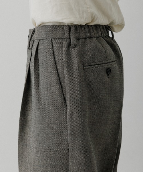 ADAM ET ROPE'（アダムエロペ）の「ダブルフェイス シャークスキンスラックス（スラックス・メンズ・グレー・L/M）」の5枚目の写真