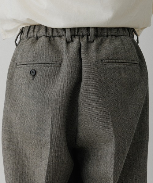 ADAM ET ROPE'（アダムエロペ）の「ダブルフェイス シャークスキンスラックス（スラックス・メンズ・グレー・L/M）」の6枚目の写真