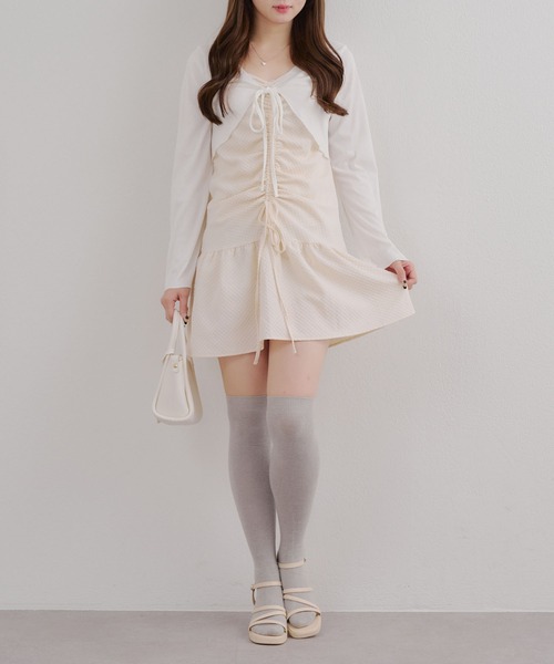 Another Branch olive des olive(アナザーブランチオリーブデオリーブ)の「ボレロ×キャミチュニックSET(ワンピース・レディース・ブラウン/ブラック/オフホワイト・FREE)」の19枚目の写真