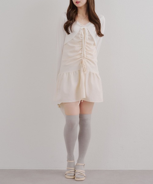 Another Branch olive des olive(アナザーブランチオリーブデオリーブ)の「ボレロ×キャミチュニックSET(ワンピース・レディース・ブラウン/ブラック/オフホワイト・FREE)」の22枚目の写真