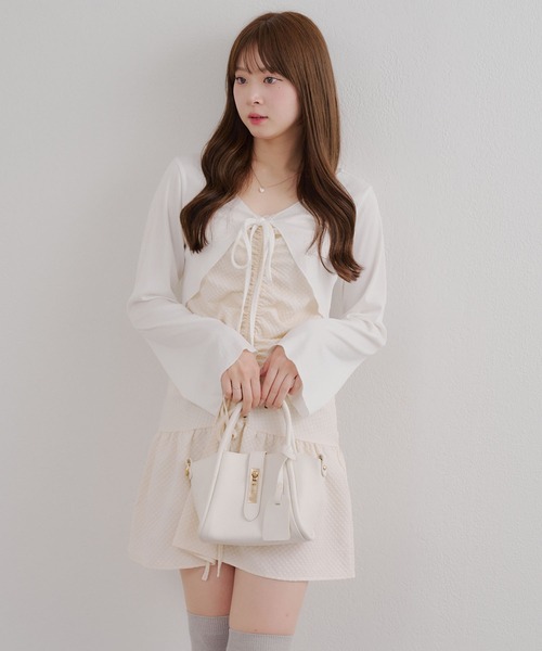 Another Branch olive des olive(アナザーブランチオリーブデオリーブ)の「ボレロ×キャミチュニックSET(ワンピース・レディース・ブラウン/ブラック/オフホワイト・FREE)」の18枚目の写真