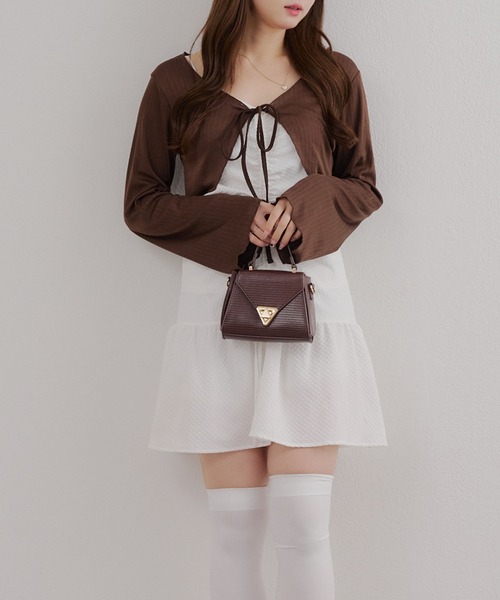 Another Branch olive des olive(アナザーブランチオリーブデオリーブ)の「ボレロ×キャミチュニックSET(ワンピース・レディース・ブラウン/ブラック/オフホワイト・FREE)」の7枚目の写真