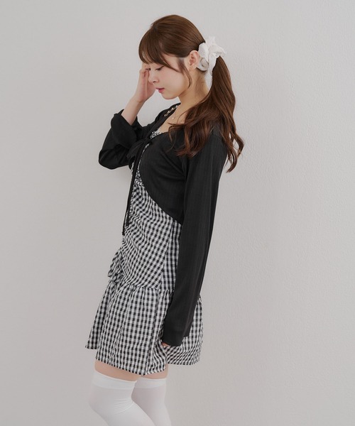 Another Branch olive des olive(アナザーブランチオリーブデオリーブ)の「ボレロ×キャミチュニックSET(ワンピース・レディース・ブラウン/ブラック/オフホワイト・FREE)」の15枚目の写真
