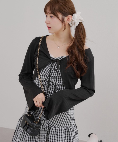 Another Branch olive des olive(アナザーブランチオリーブデオリーブ)の「ボレロ×キャミチュニックSET(ワンピース・レディース・ブラウン/ブラック/オフホワイト・FREE)」の13枚目の写真