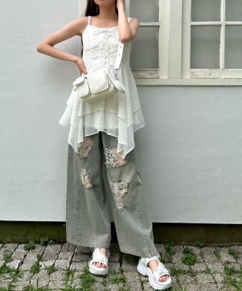 OLIVE des OLIVE（オリーブデオリーブ）の「ハートポーチ付きショルダーバッグ（ショルダーバッグ・レディース・ピンク/オフホワイト/ブラック・FREE）」の16枚目の写真