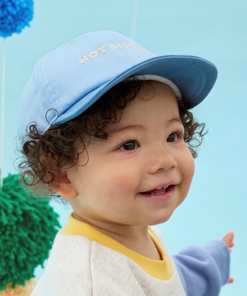 HOT BISCUITS（ホットビスケッツ）の「[UVカット]バイカラー ロゴキャップ（キャップ・キッズ・ブルー/ピンク・M(50-52cm)/SS(46-48cm)/S(48-50cm)/L(52-54cm)）」の2枚目の写真