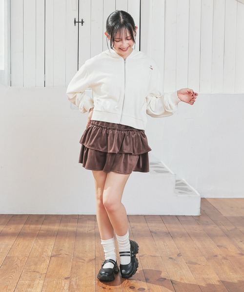 Honeys（ハニーズ）の「フリルミニスカート（スカート・レディース・アイボリー/ベージュ/ブラウン・S/M/L）」の17枚目の写真