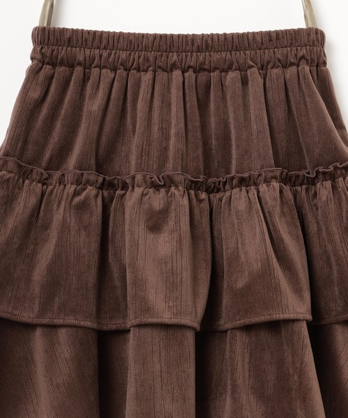 Honeys（ハニーズ）の「フリルミニスカート（スカート・レディース・アイボリー/ベージュ/ブラウン・S/M/L）」の4枚目の写真