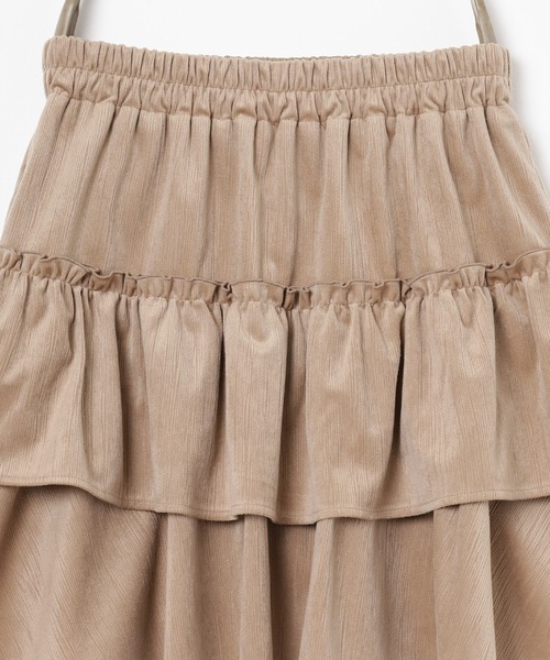 Honeys（ハニーズ）の「フリルミニスカート（スカート・レディース・アイボリー/ベージュ/ブラウン・S/M/L）」の6枚目の写真