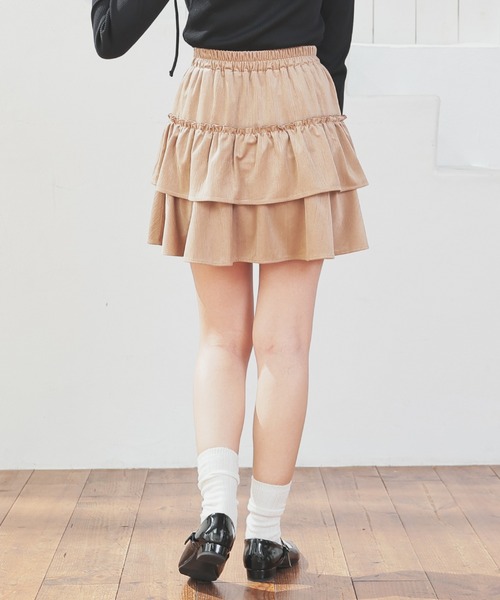 Honeys（ハニーズ）の「フリルミニスカート（スカート・レディース・アイボリー/ベージュ/ブラウン・S/M/L）」の9枚目の写真