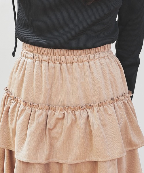 Honeys（ハニーズ）の「フリルミニスカート（スカート・レディース・アイボリー/ベージュ/ブラウン・S/M/L）」の10枚目の写真