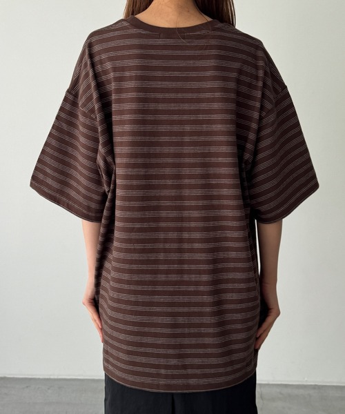tシャツ choice_cnl　ナローボーダーオーバーTシャツ レディース メンズ CANAL JEAN（キャナルジーン）の「choice_cnl ナローボーダー
