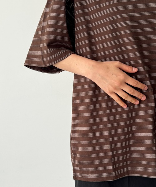 tシャツ choice_cnl　ナローボーダーオーバーTシャツ レディース メンズ CANAL JEAN（キャナルジーン）の「choice_cnl ナローボーダー