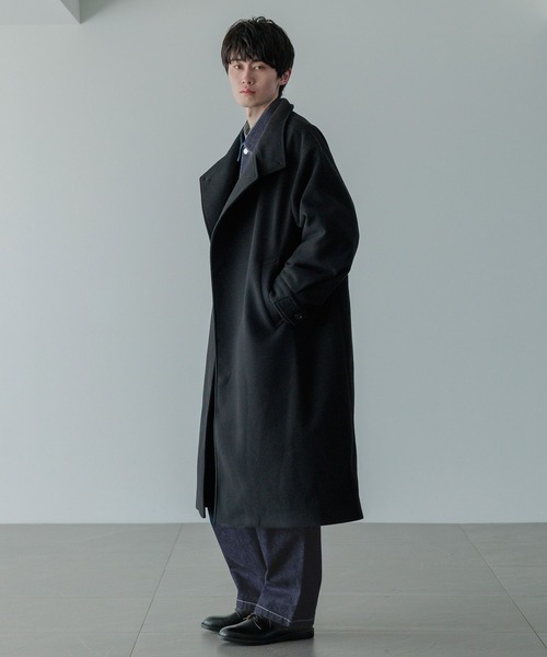 LOWRYS FARM（ローリーズファーム）の「【LFM(U)】ウールライクスタンドコート　 494439（チェスターコート・メンズ・チャコールグレー/ブラック/ブラウン・MEDIUM/LARGE）」の5枚目の写真