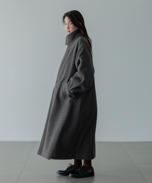 LOWRYS FARM（ローリーズファーム）の「【LFM(U)】ウールライクスタンドコート　 494439（チェスターコート・メンズ・チャコールグレー/ブラック/ブラウン・MEDIUM/LARGE）」の18枚目の写真