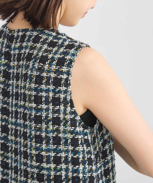 PICCIN PERLA（ピッチンペルラ）の「ポケットパールツイードワンピース（ワンピース・レディース・レッド系その他/ブルー系その他・M/S）」の15枚目の写真