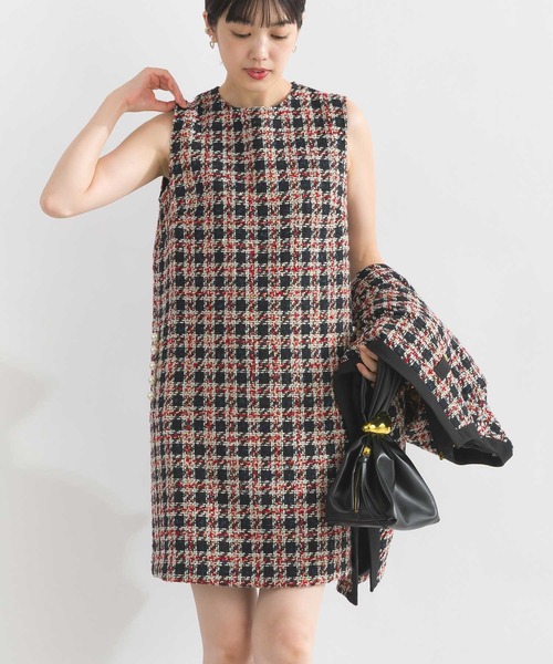 PICCIN PERLA（ピッチンペルラ）の「ポケットパールツイードワンピース（ワンピース・レディース・レッド系その他/ブルー系その他・M/S）」の7枚目の写真