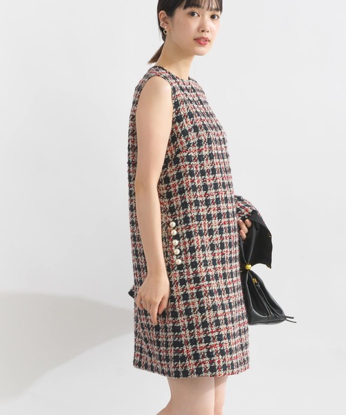 PICCIN PERLA（ピッチンペルラ）の「ポケットパールツイードワンピース（ワンピース・レディース・レッド系その他/ブルー系その他・M/S）」の9枚目の写真
