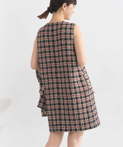 PICCIN PERLA（ピッチンペルラ）の「ポケットパールツイードワンピース（ワンピース・レディース・レッド系その他/ブルー系その他・M/S）」の8枚目の写真