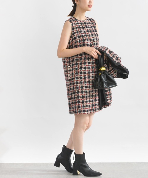 PICCIN PERLA（ピッチンペルラ）の「ポケットパールツイードワンピース（ワンピース・レディース・レッド系その他/ブルー系その他・M/S）」の11枚目の写真