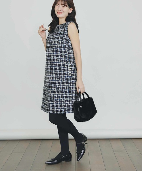 PICCIN PERLA（ピッチンペルラ）の「ポケットパールツイードワンピース（ワンピース・レディース・レッド系その他/ブルー系その他・M/S）」の22枚目の写真