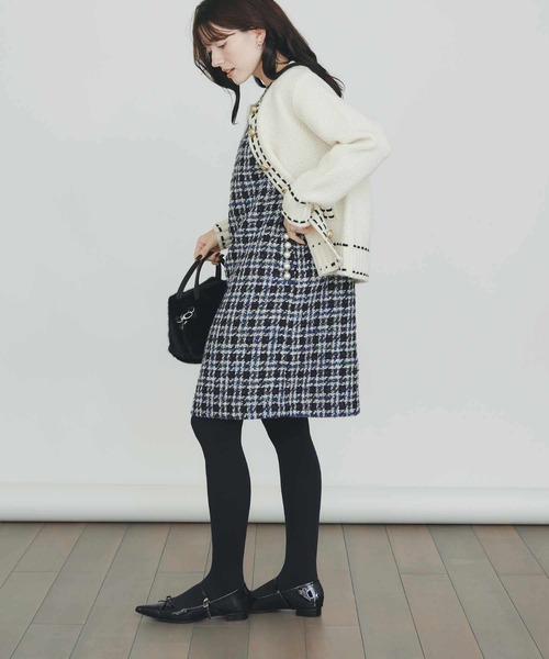 PICCIN PERLA（ピッチンペルラ）の「ポケットパールツイードワンピース（ワンピース・レディース・レッド系その他/ブルー系その他・M/S）」の19枚目の写真