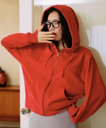 RIKKA FEMME/リッカファム ロゴワッペンパーカー ジップアップフーディー RF25FW09