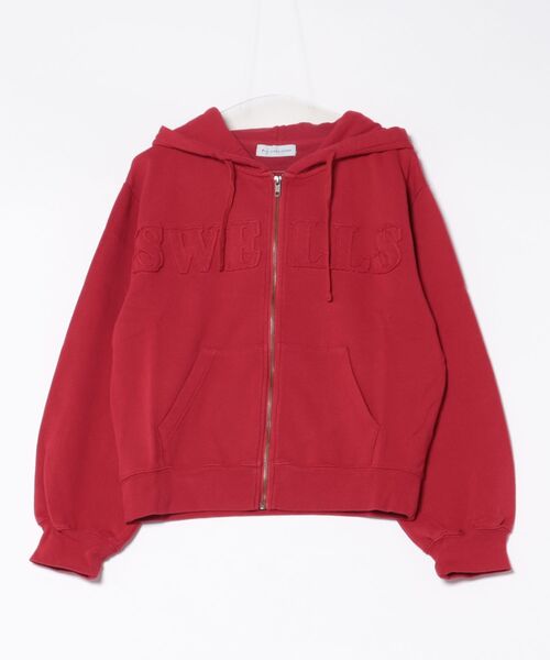 ムラサキスポーツ(ムラサキスポーツ)の「RIKKA FEMME/リッカファム ロゴワッペンパーカー ジップアップフーディー RF25FW09(パーカー・レディース・レッド/ブラウン/チャコールグレー・FREE)」の10枚目の写真