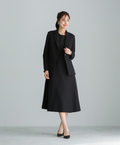 WHITE JOOLA(ホワイトジョーラ)の「UVカット・速乾・接触冷感・防シワ・ストレッチ・洗える【多機能すぎるジャケット】ダブルピケクロス・テーラードジャケット(テーラードジャケット・レディース・アイボリー/ネイビー/ブラック・S/L/M)」の10枚目の写真