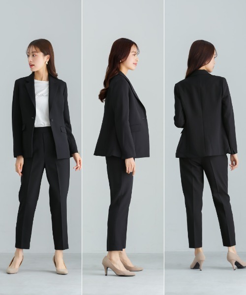 WHITE JOOLA(ホワイトジョーラ)の「UVカット・速乾・接触冷感・防シワ・ストレッチ・洗える【多機能すぎるジャケット】ダブルピケクロス・テーラードジャケット(テーラードジャケット・レディース・アイボリー/ネイビー/ブラック・S/L/M)」の19枚目の写真