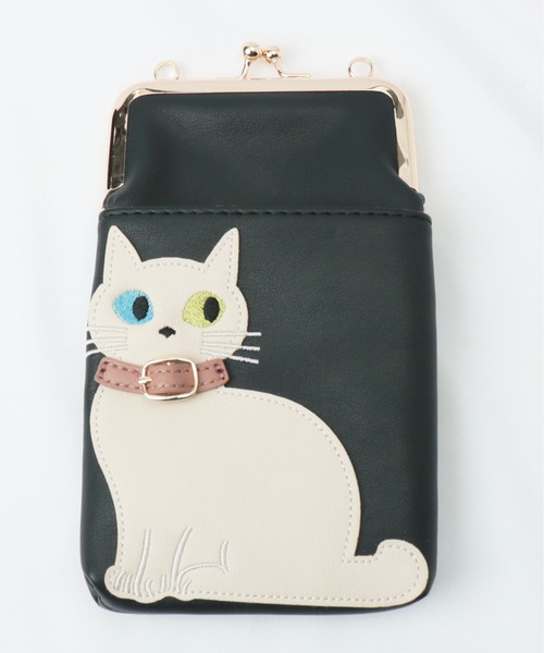 BACKYARD FAMILY(バックヤードファミリー)の「猫がま口ショルダー(ショルダーバッグ・レディース・ホワイト/ブラック/グレー系その他/ベージュ系その他・FREE)」の7枚目の写真