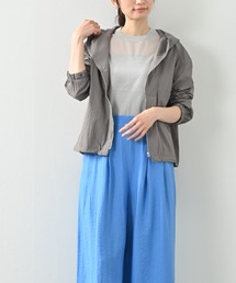 aunt lily | 撥水セミシアーナイロンフォルムデザインブルゾン｜シアー 羽織り ライトアウター 大人カジュアル 体型カバー(ブルゾン)