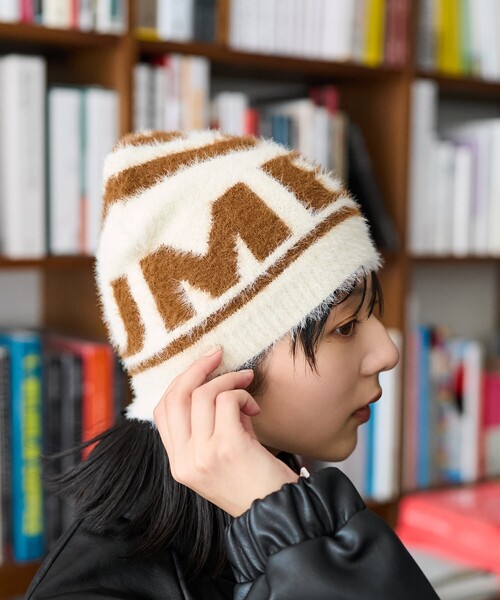 FREAK'S STORE（フリークスストア）の「UMBRO × FREAK'S STORE/アンブロ 別注 モヘアロゴビーニー（ニットキャップ/ビーニー・レディース・ネイビー/ブラウン/ブラック/グレー/ナチュラル・ONE SIZE）」の13枚目の写真